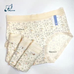 شورت سایز بزرگ زنانه شکوفه های گیلاس (3XL تا 6XL)