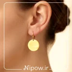 گوشواره سکه ای دایره ای طلایی